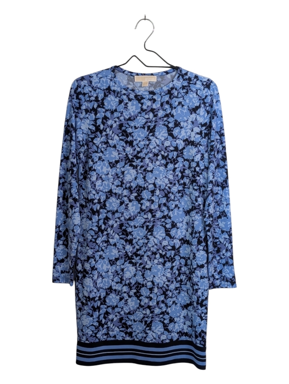 MICHAEL Michael Kors Blue Floral Long Sleeve Dress Size S Spring Church Brunch